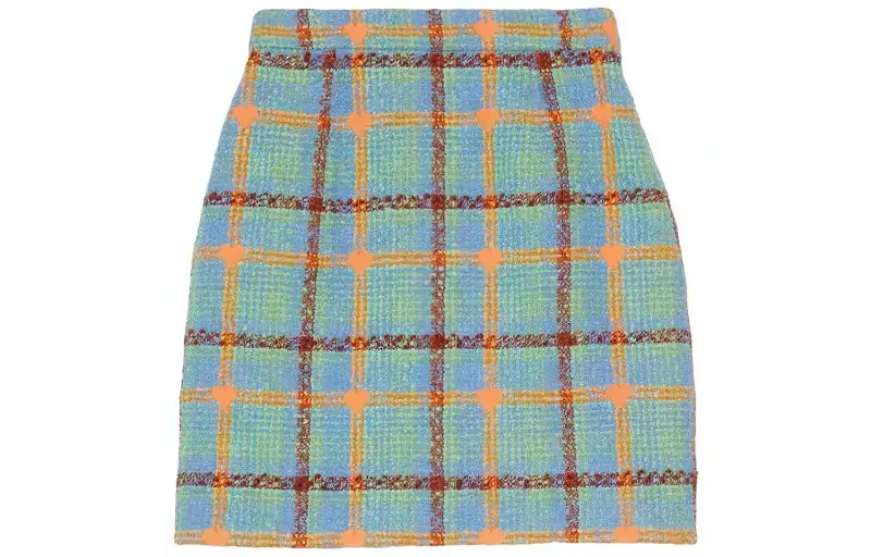 GUCCI Lovelight Tweed Mini Skirt Blue