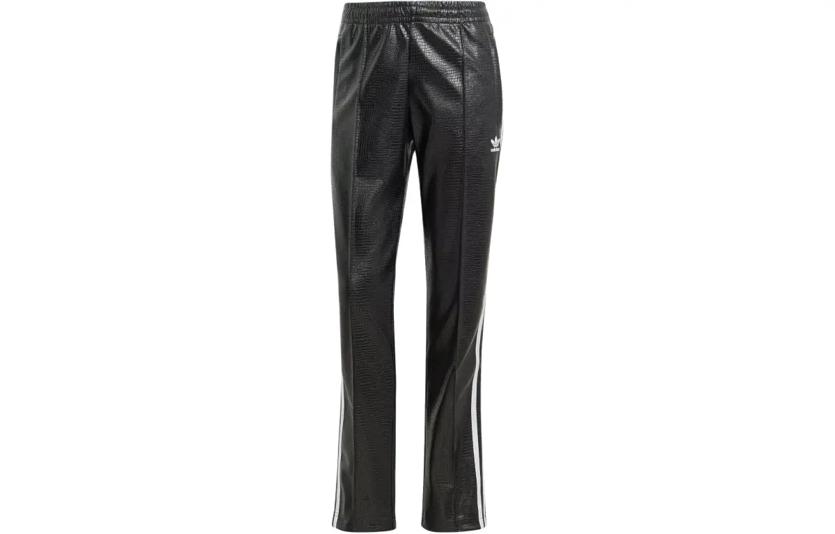 Adidas Originals Premium Faux Leather SST Luxe Sports Pants Women's Black