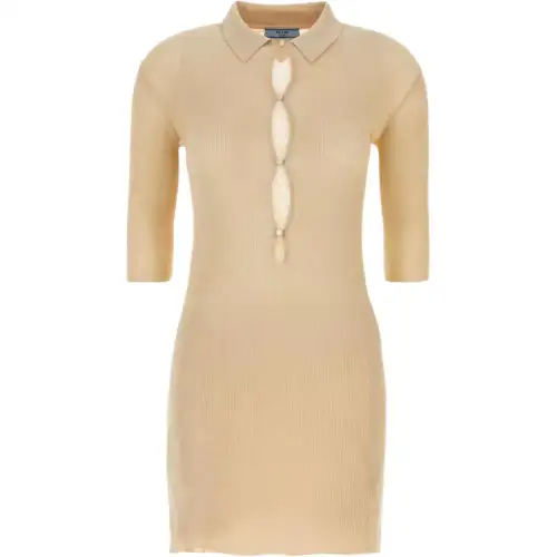 PRADA Short Sleeved Knitted Mini Dress