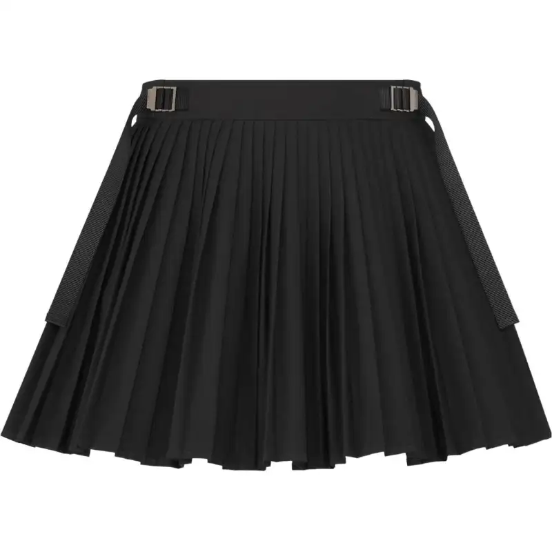 Christian DIOR Logo Engraved Pleated Mini Skirt