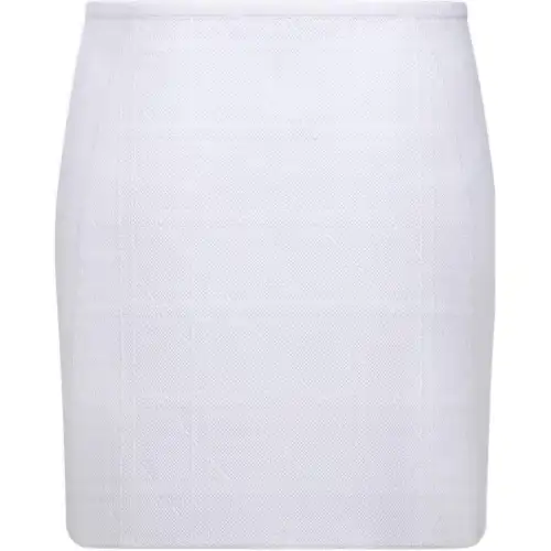 DIOR Casual Short Skirts Women's White Mid Length A Line Skirt