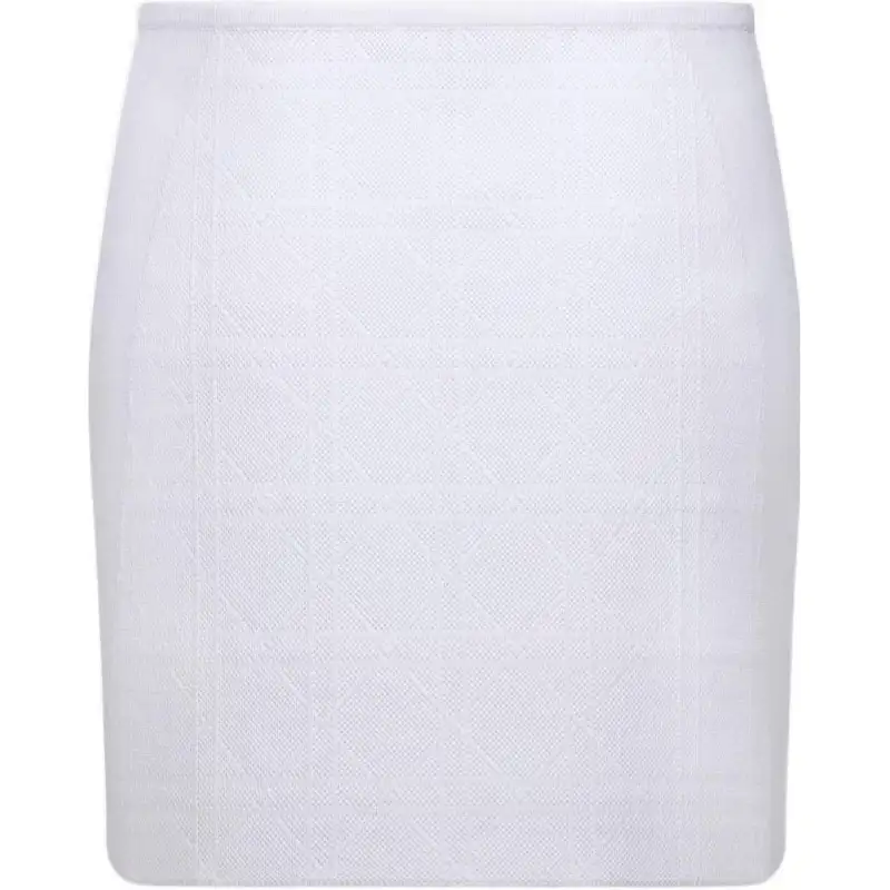DIOR Casual Short Skirts Women's White Mid Length A Line Skirt
