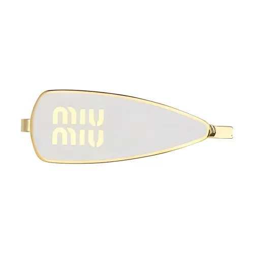 MIU MIU Engraved logo Enamel Hair Clip