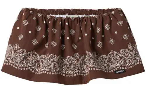 MIU MIU Paisley print Poplin Miniskirt
