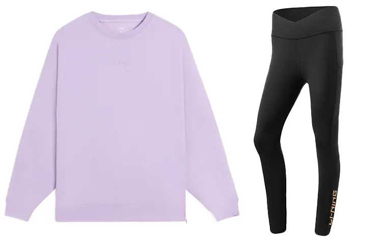 Li Ning Fitness Sets Women's Crew Neck Moderate