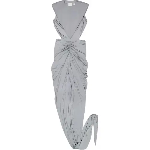 Burberry Sleeveless Dress Women's Gray