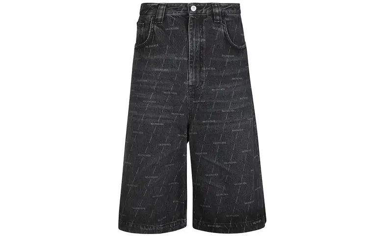 Balenciaga Stone Kick Skate Logo Shorts 'Black'