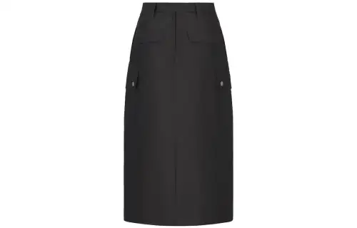 DIOR Casual Long Skirts Women's Black Moderate Mid Length Other