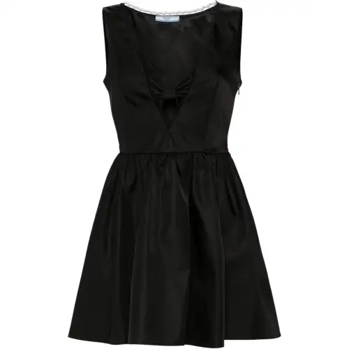 PRADA Re Nylon Bow detail Mini Dress
