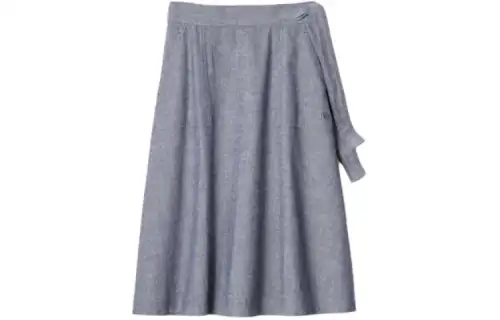 UNIQLO X JW Anderson Uniqlo Jw Anderson Co Branded Series Casual Long Skirts Women's Sea Blue Moderate Mid Length A Line Skirt