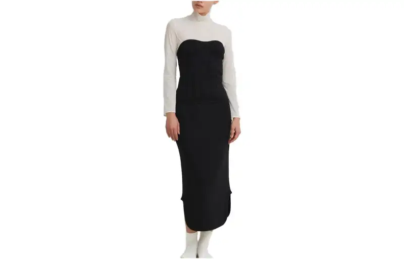 UNIQLO Casual Long Skirts Women's Black Moderate Mid Length Other