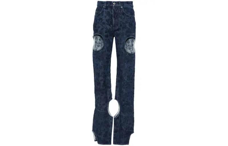 OFF WHITE Tattoo Meteor Embroidered Jeans