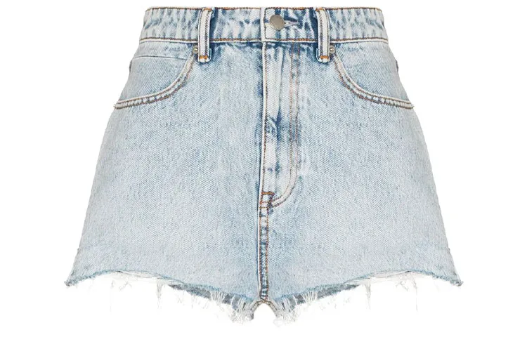 Alexander Wang Bite Logo-embosed Denim Shorts