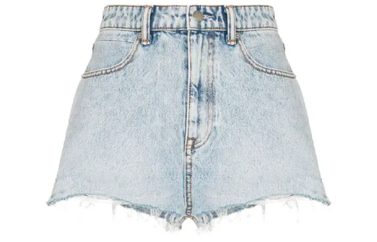 Alexander Wang Bite Logo-embosed Denim Shorts
