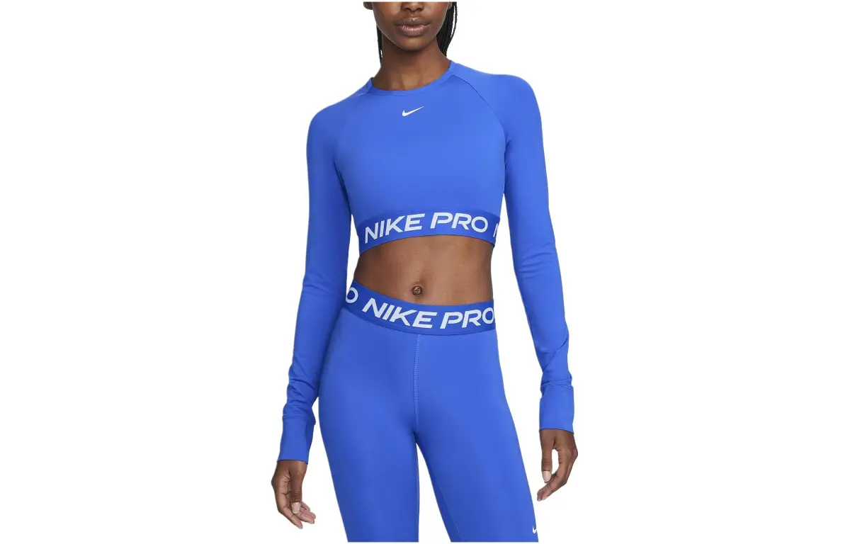 Nike Pro Women's Dri FIT Cropped Long Sleeve Top