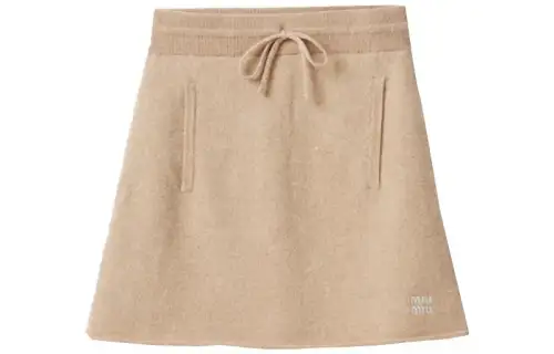 MIU MIU FW23 Casual Short Skirts Women's Sand Yellow