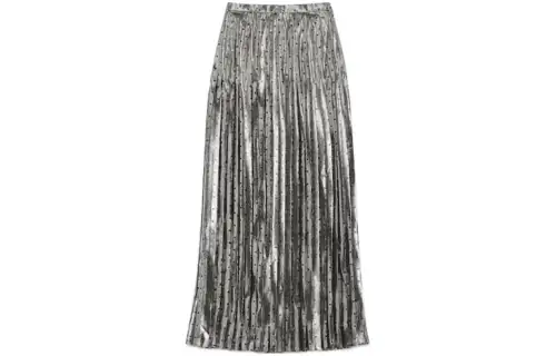 GUCCI Metallic Pleated Skirt