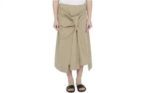 Bottega Veneta Asymmetric Hem Midi Skirt