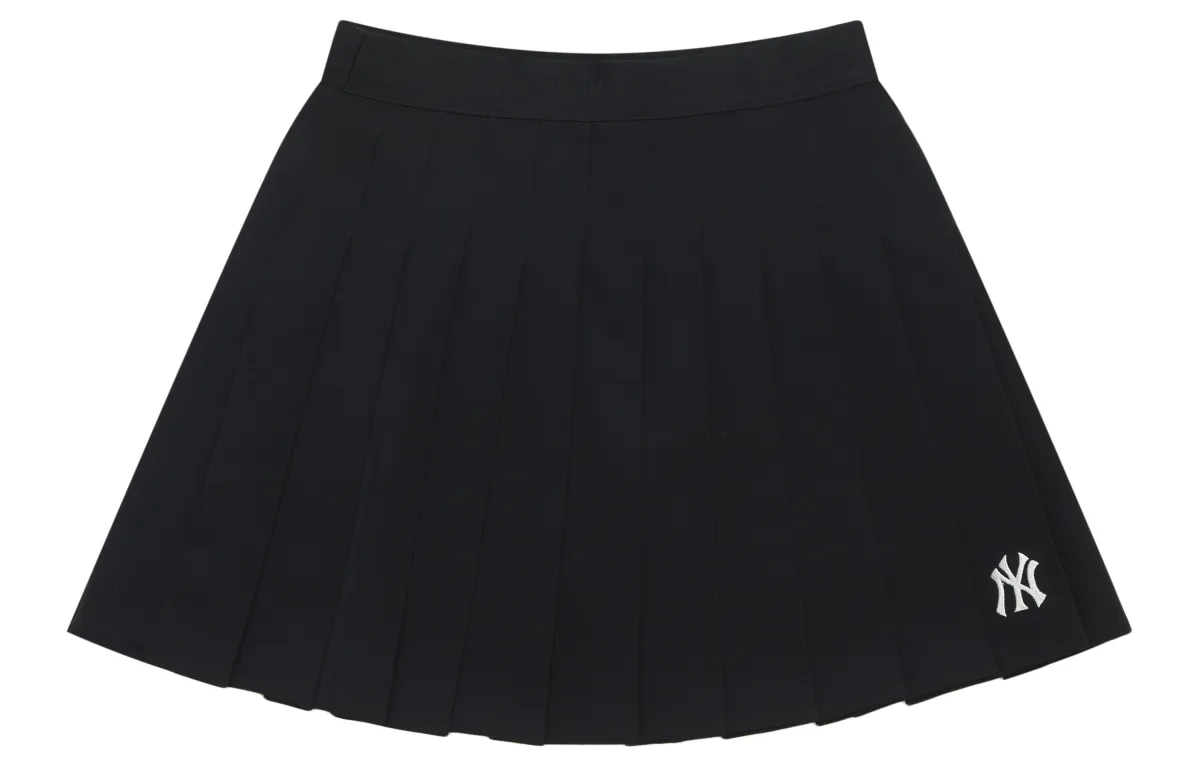MLB Preppy Style Collection New York Yankees SS24 Casual Short Skirts Women's Black