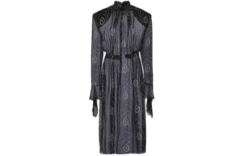 Prada All-Over Geometric Printed Midi Dress