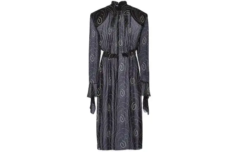 Prada All-Over Geometric Printed Midi Dress