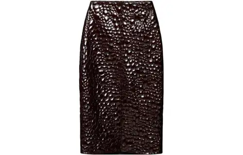 Bottega Veneta Leather Long Skirt Women's