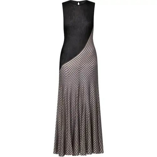 LOUIS VUITTON SS25 Sleeveless Dress Women's Gray Brown