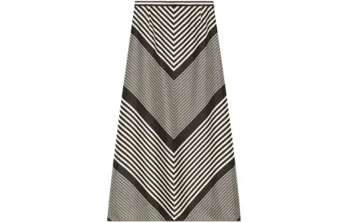 【Previous Season】diagonal stripe print A-line skirt