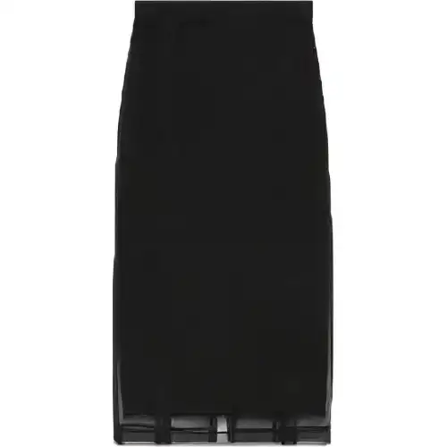 organza silk midi skirt