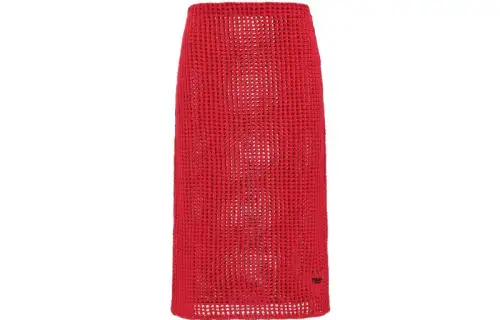 PRADA SS23 Casual Long Skirt Women's Red