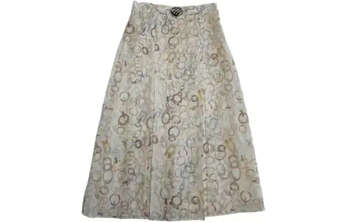 HERMES FW23 Casual Long Skirt Women's White