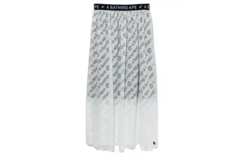 A BATHING APE Casual Long Skirts Women's Black Mid Length Other
