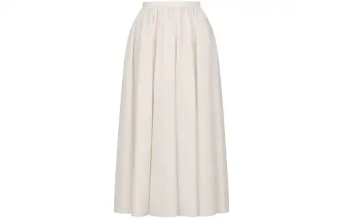 DIOR FW23 Flared Mid Length Skirt Casual Long Skirt Women's Apricot