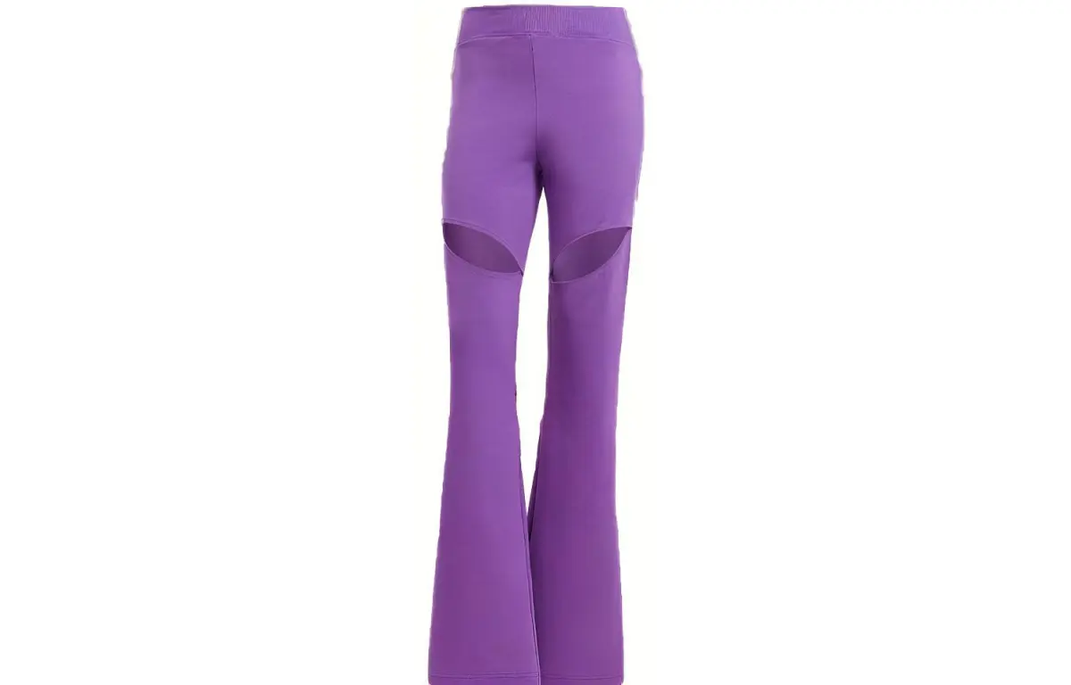 Adidas Sports Pants Women's Bright Purple Moderate Flared Pants