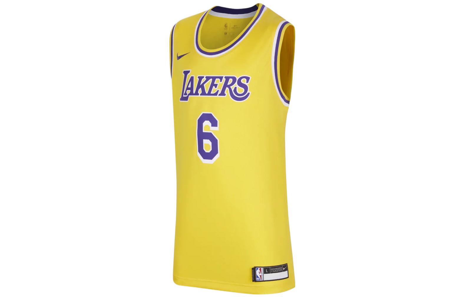Мужская футболка Nike Lakers James (желтая)