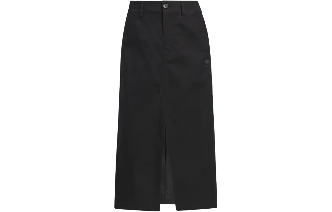 Adidas Originals SS24 V Day Skirt Casual Long Skirt Women's Black