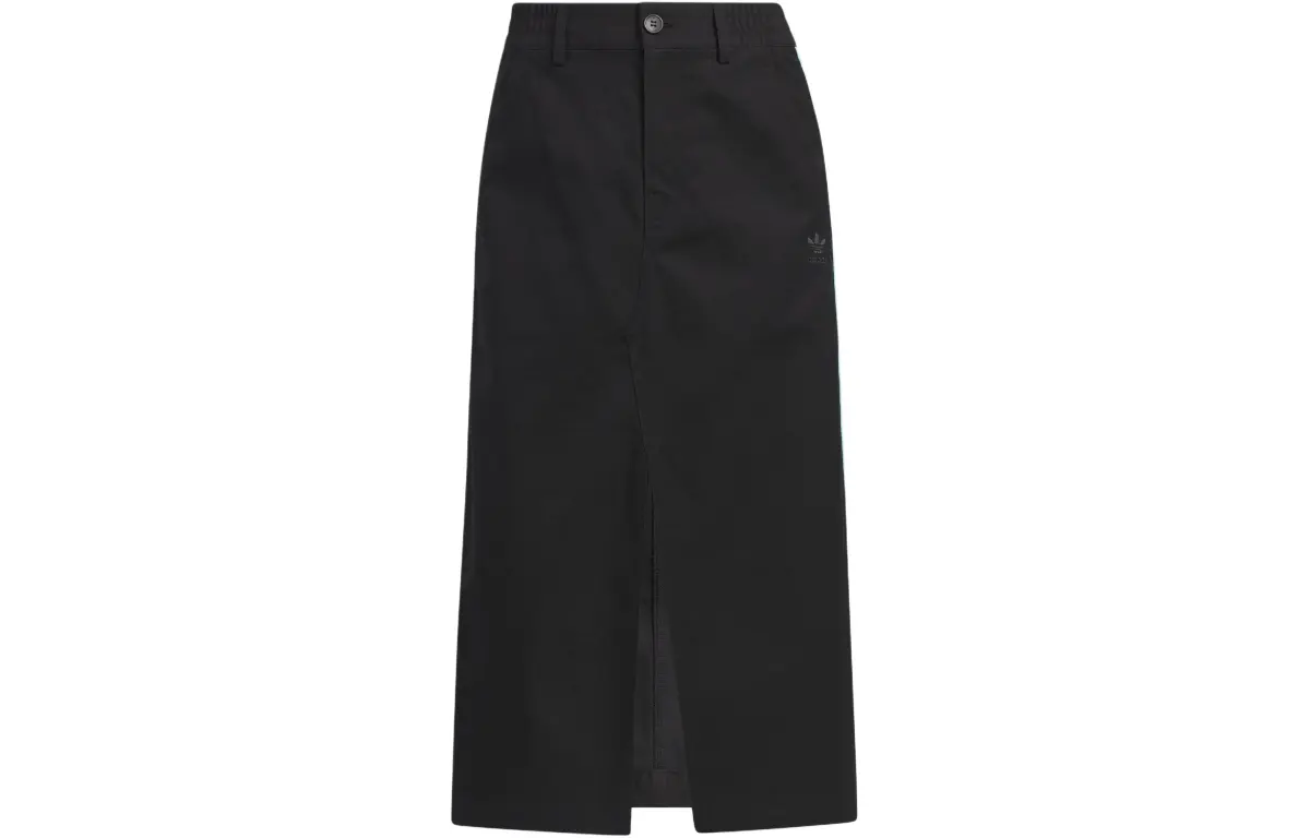 Adidas Originals SS24 V Day Skirt Casual Long Skirt Women's Black