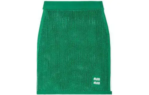 MIU MIU FW23 Casual Short Skirts Women's Green