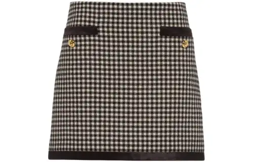 MIU MIU Casual Short Skirts Women's Brown