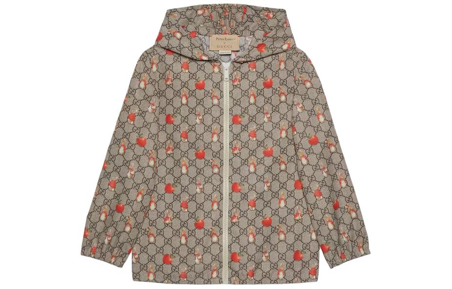 Детская куртка Gucci × Peter Rabbit/ Logo (бежевая)