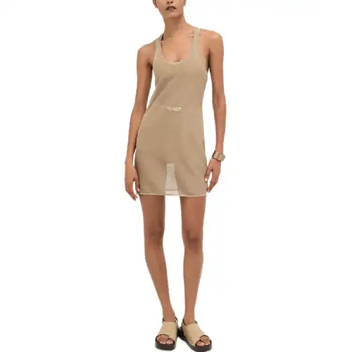HERMES SS25 Sleeveless Dress Women's Beige