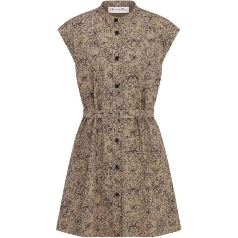 DIOR Sleeveless Dress Women's Beige