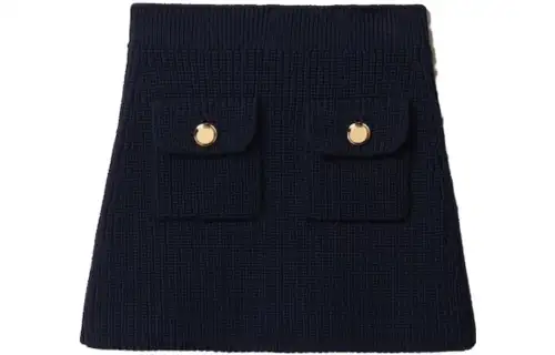 MIU MIU Ribbed knit Wool Miniskirt