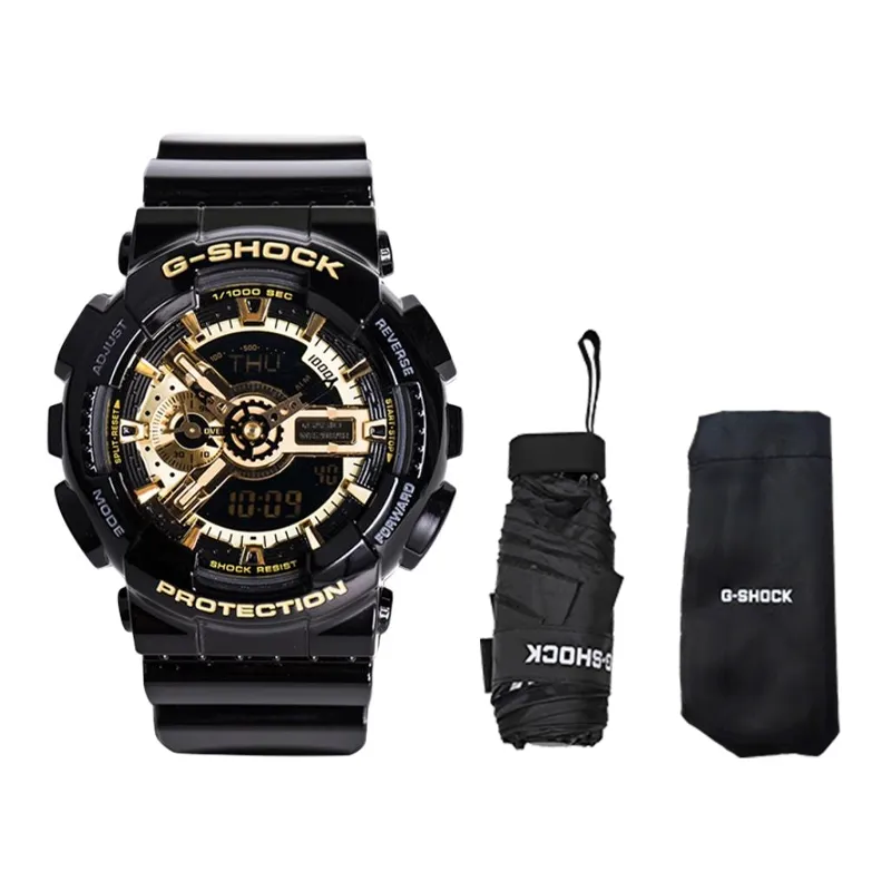 CASIO Men Liquid Crystal/Analog Dual Display Series Gold Watch
