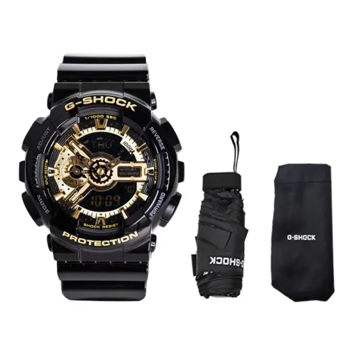 CASIO Men Liquid Crystal/Analog Dual Display Series Gold Watch