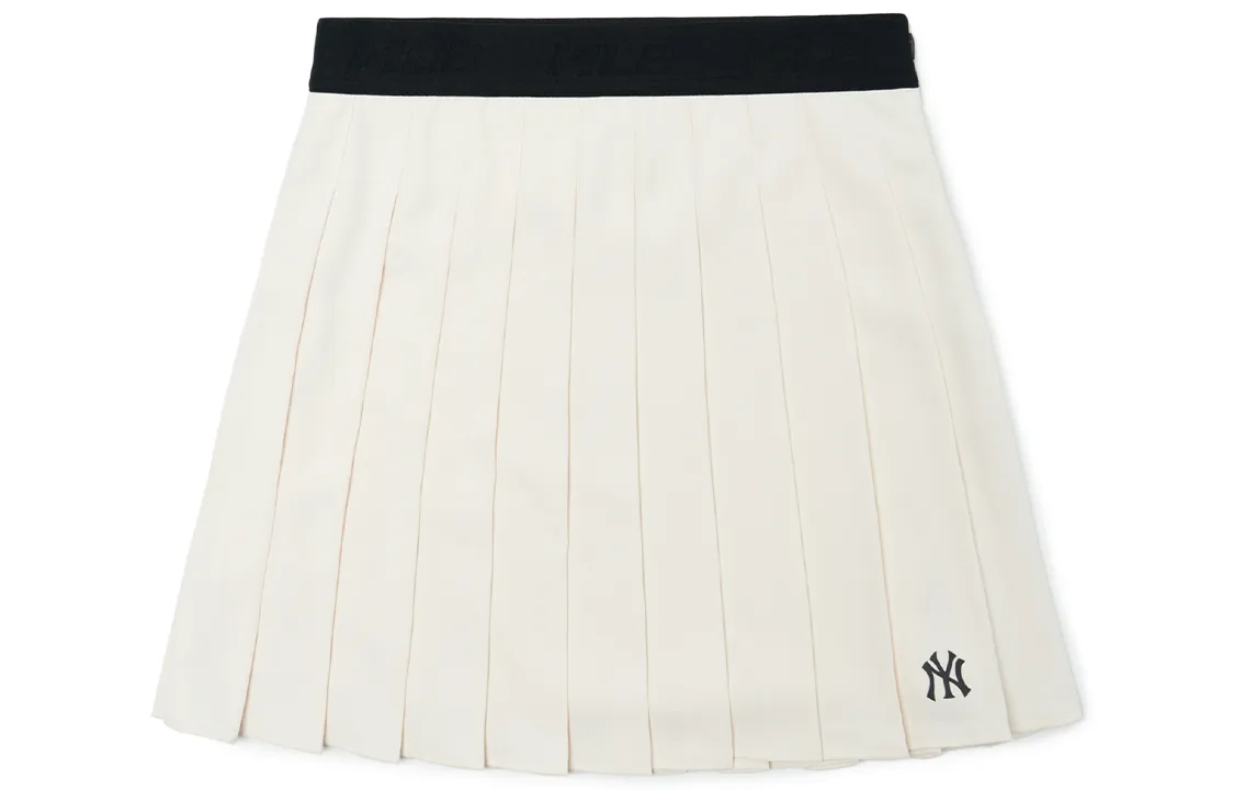 MLB New York Yankees Casual Short Skirts Women's Ivory