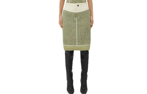 Bottega Veneta SS24 Casual Long Skirt Women's Green