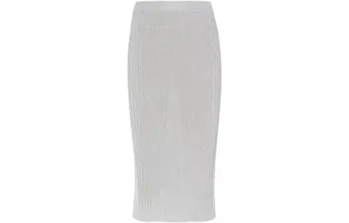 【Previous Season】Lamé metallic midi skirt