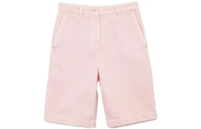 Burberry High Waist Bermuda Shorts Pink