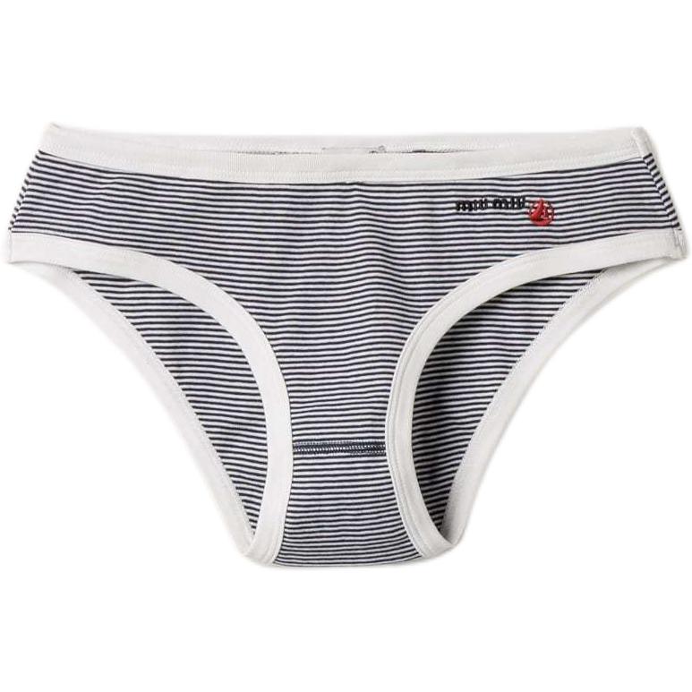Женские трусы MIU MIU MIU x PETIT BATEAU SS25 (сине-белый)